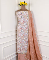 Crepe Peach Unstitched Suit